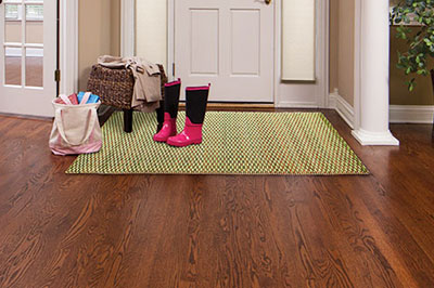 Rugs help protect hardwood floors