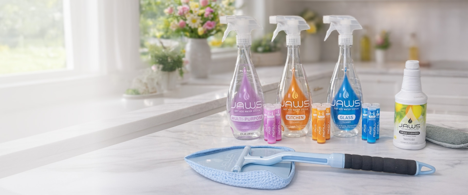 JAWS Refillable Cleaning Products and Reusable Cleaning Systems